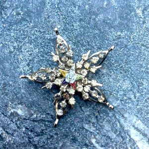 Order of Eastern Star Masonic rhinestone pin
